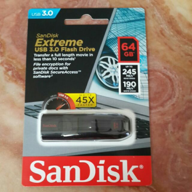 SanDisk CZ80 Extreme USB 3.0 高速隨身碟 64GB (公司貨)