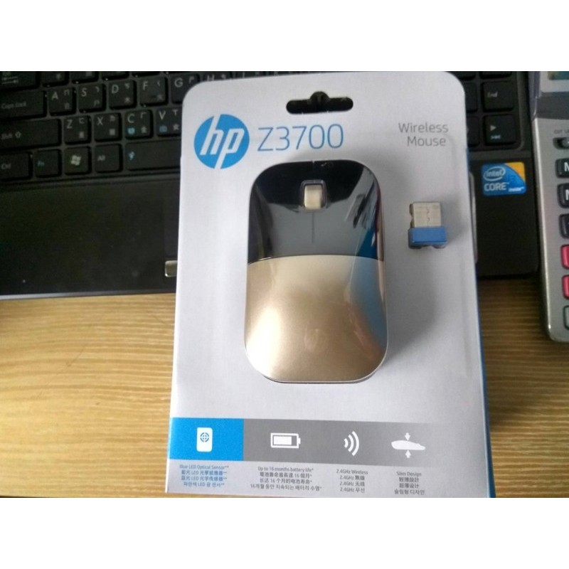 HP Z3700無線滑鼠 2.4GHz/1200dpi 解析度/金色現貨