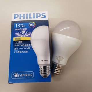 [典匯甘仔店] 飛利浦 PHILIPS LED 13W 球泡 燈泡 舒視光 3000K 黃光