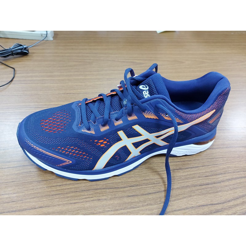 asics 亞瑟士 GT-2000 7 寬楦 男慢跑鞋(藍+橘)