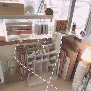 Ohaya丨ins透明磨砂筆筒 斜插式 桌面 辦公室 課桌 收納盒 筆桶 化妝刷 飾品 收納盒 整理盒 學生文具用