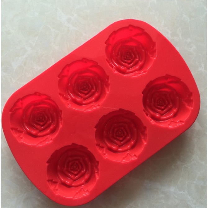 矽膠模具 矽膠模 布丁模 巧克力模 巧克力模具 冰塊模 6連玫瑰矽膠蛋糕模 皂模 手工皂模 製冰模 模具 烘焙 乳酪模