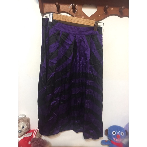 giorgio sedra 紫色 100%真絲 蠶絲 短裙 s碼