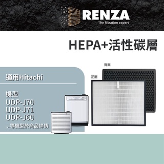 Image of 適用Hitachi日立UDP-J70 J71 J60 K62 K72 可替換EPF-CX40F 高效HEPA+活性碳濾網