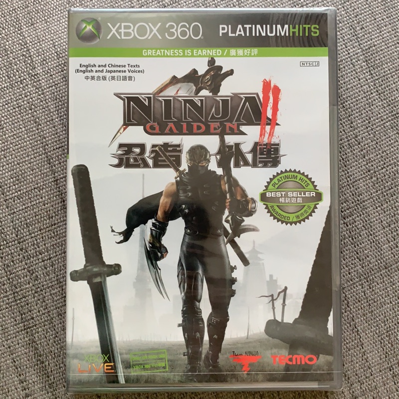 Xbox 360 PLATINUMHITS NINJA gaiden 2 忍者外傳2 全新未拆