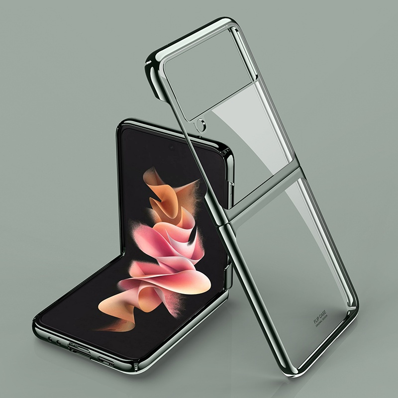 SAMSUNG 三星 Galaxy Z Flip 3 的超薄硬質 PC 透明防震套 / 全身保護磨砂手機套