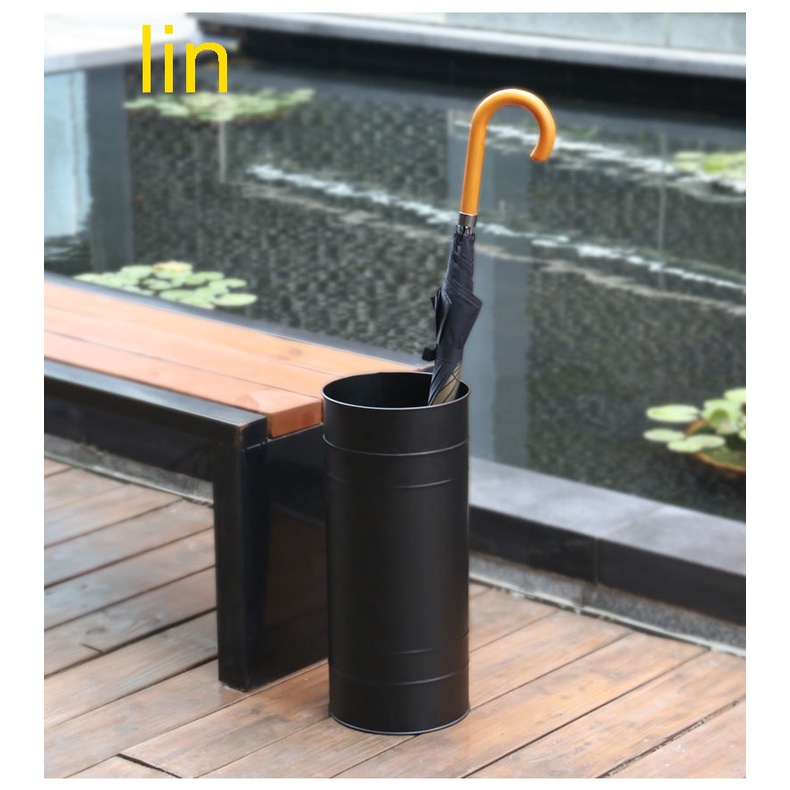lin高檔時尚雨傘架雨傘收納桶展示架圓柱形雨傘架收納架子塑膠