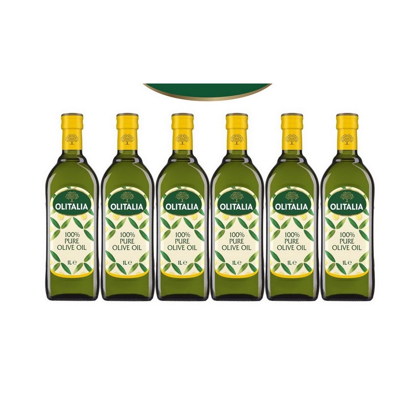 7543497【Olitalia 奧利塔】超值純橄欖油禮盒組(1000mlx6瓶)