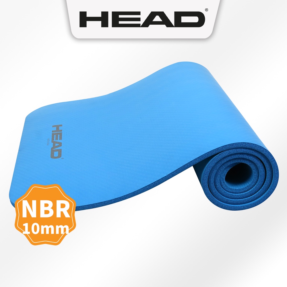HEAD海德 10mm專業瑜珈墊/運動墊(藍)