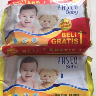 買 1 送 1 Tissue Paseo Wet Paseo 嬰兒濕巾紙巾 Paseo Baby 50s