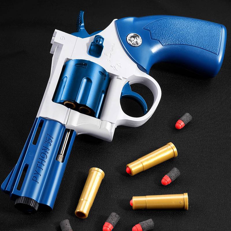 《台灣發貨》新款左輪ZP5小手槍可發射拋殼軟彈槍仿真手槍模型男孩吃雞玩具槍生日禮物