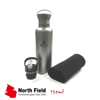 【North Field 美國 純鈦水壺 750ml】8ND185/環保杯/運動背/水杯/隨行杯/登山露營/悠遊山水