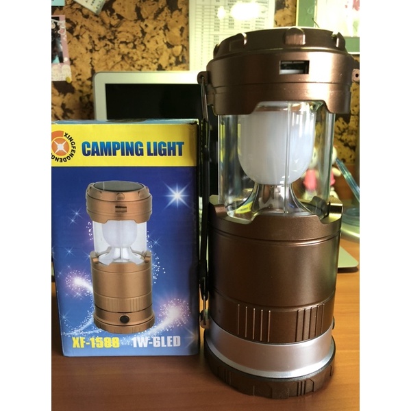 “嘎嘎二手🧚🏻‍♀️ CHU103 1588（太陽能/USB.DC）充電式手電筒露營燈