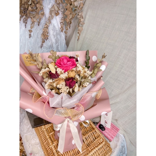 永生花 乾燥花 生日花束 乾燥花束 高雄花店 蝦皮購物