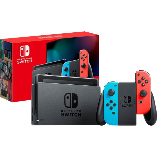 Nintendo Switch 新型續航力加強版主機 藍紅主機(台灣公司貨)(二手, 只拆封沒玩過, 9成9新