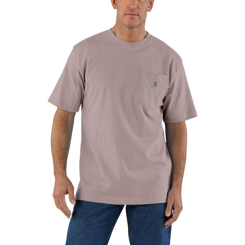 Carhartt K87 男士寬鬆版型重磅短袖口袋T恤 - Mink