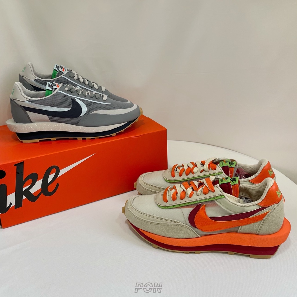 【PON】Clot x Sacai x Nike LDWaffle 灰藍 DH3114-001 橘 DH1347-100