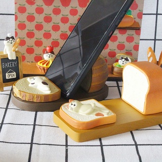 可愛日式ZAKKA雜貨吐司麵包泡芙貓咪手機支架手機座INS生日禮物