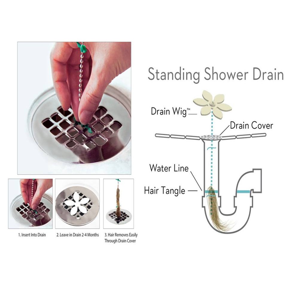 花型排水孔毛髮清理器/小花水管清除毛髮清潔條/排水管堵塞疏通器4-13