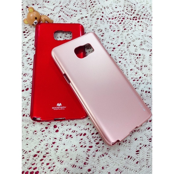 GOOSPERY (韓國設計）- Samsung Note5 矽膠軟套 （玫瑰金、紅色）(正版標籤）
