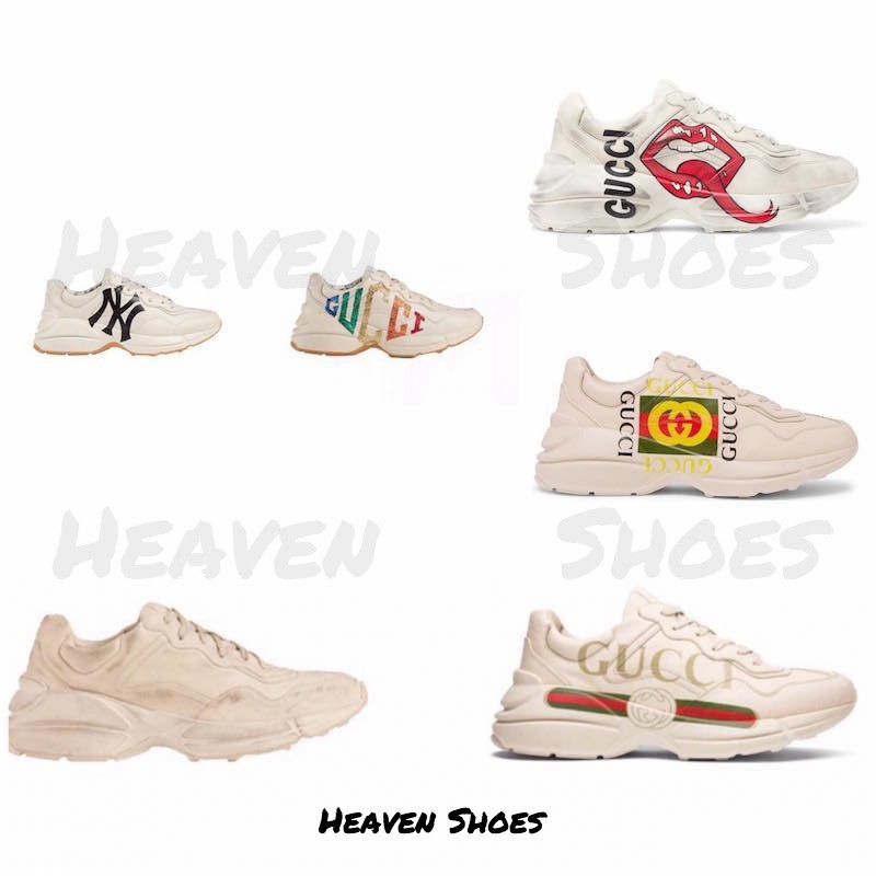 gucci rhyton leather sneaker