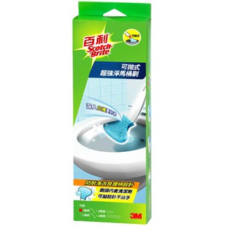 3M 百利 可拋式超強淨馬桶刷組(1柄+2刷頭) / 補充包(5入)【家的拼圖】