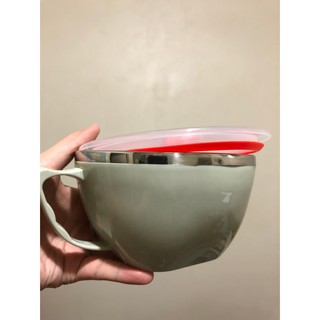 大容量 不鏽鋼 附蓋子 帶手柄 泡麵碗 雙層隔熱防燙 900 mL