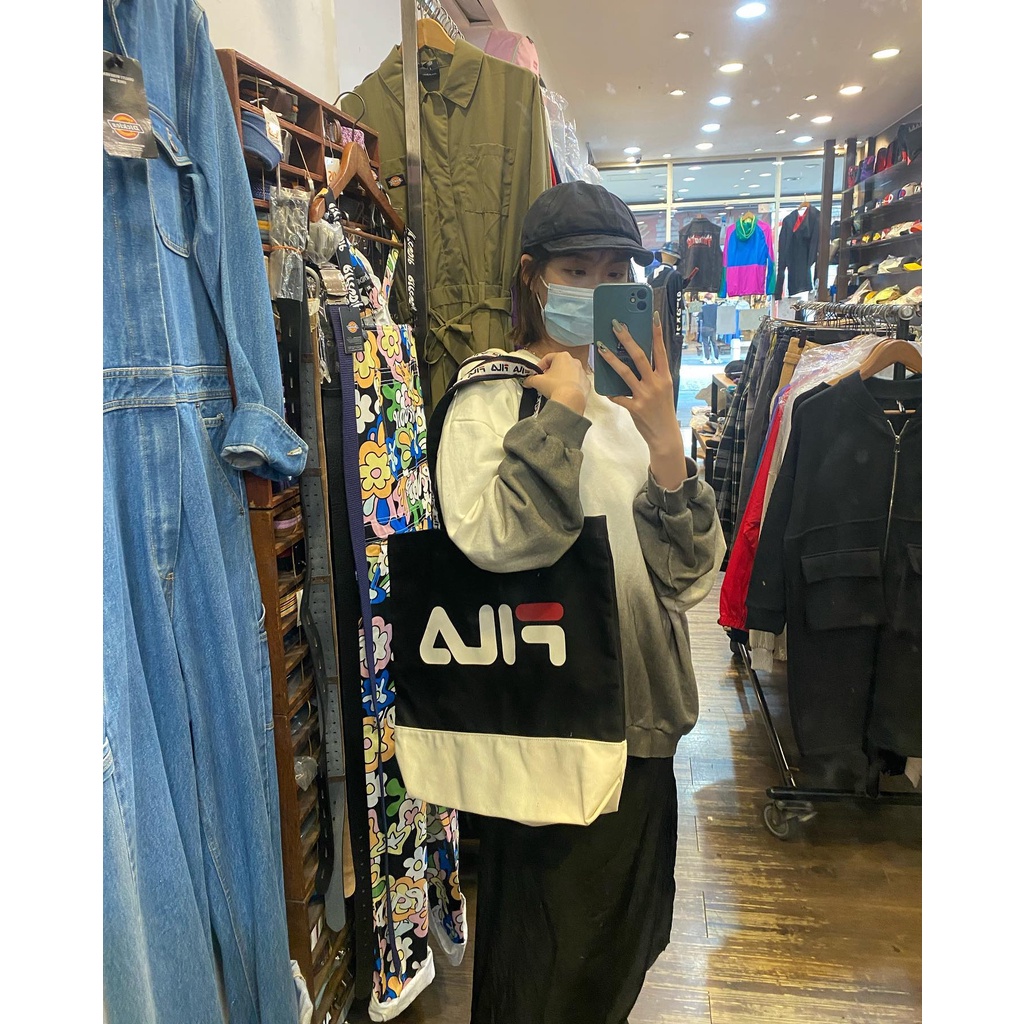 【CORNER】街角 韓國 FILA 托特包 帆布包 肩背包 購物袋