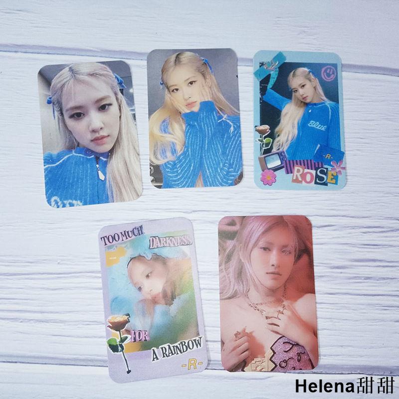 Helena甜甜🎀明星周邊 ROSE專輯《-R-》BLACKPINK 小卡明信片卡片自制周邊一套5張隨機卡
