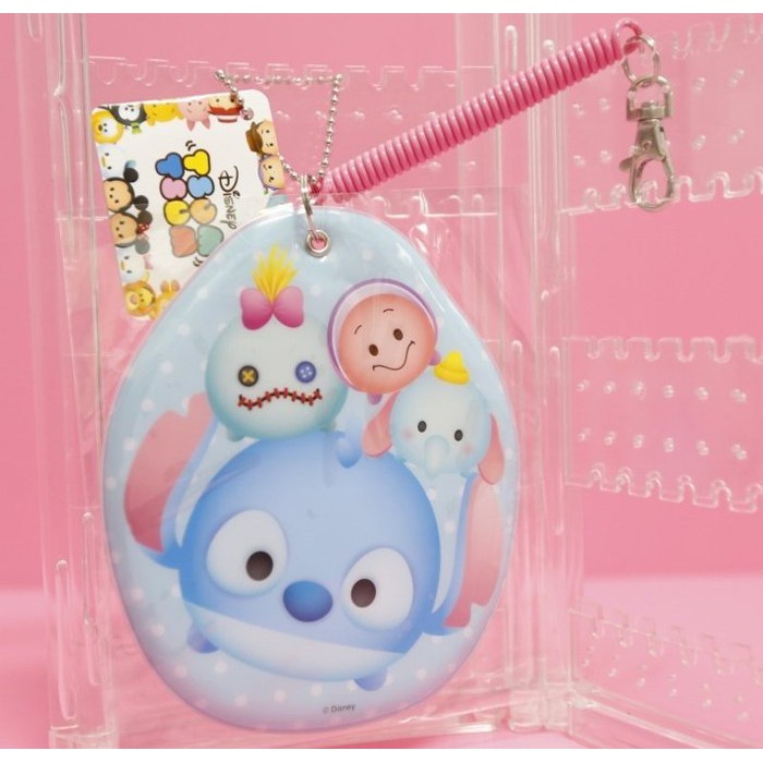 絕版現貨免運可刷卡分期 日本正版 迪士尼tsum星際寶貝史迪奇醜丫頭牡蠣寶寶小飛象 蛋形伸縮票卡夾(可掛包包) B20