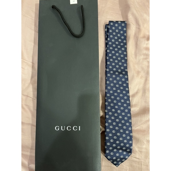 Gucci 領帶 深藍