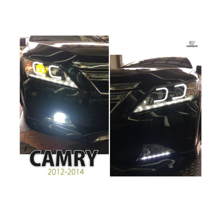 JY MOTOR 車身套件~TOYOTA CAMRY 7代 2012-2014年 雙C型 LED 光條 燈眉 魚眼大燈