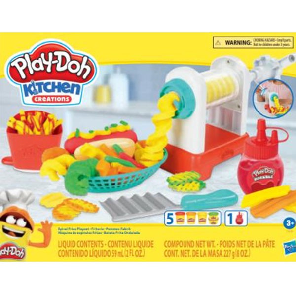 【培樂多Play-Doh 】創意DIY無毒黏土 廚房系列-炸物拼盤遊戲組F1320(兒童玩具/益智廚房玩具/家家酒)