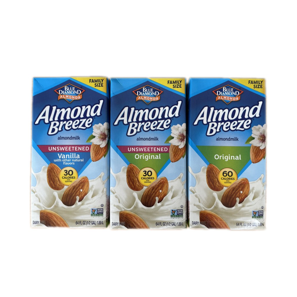 Almond Breeze 杏仁飲1.89L 原味 / 無糖/ 香草無糖 Blue Diamond 植物奶 杏仁奶 美國