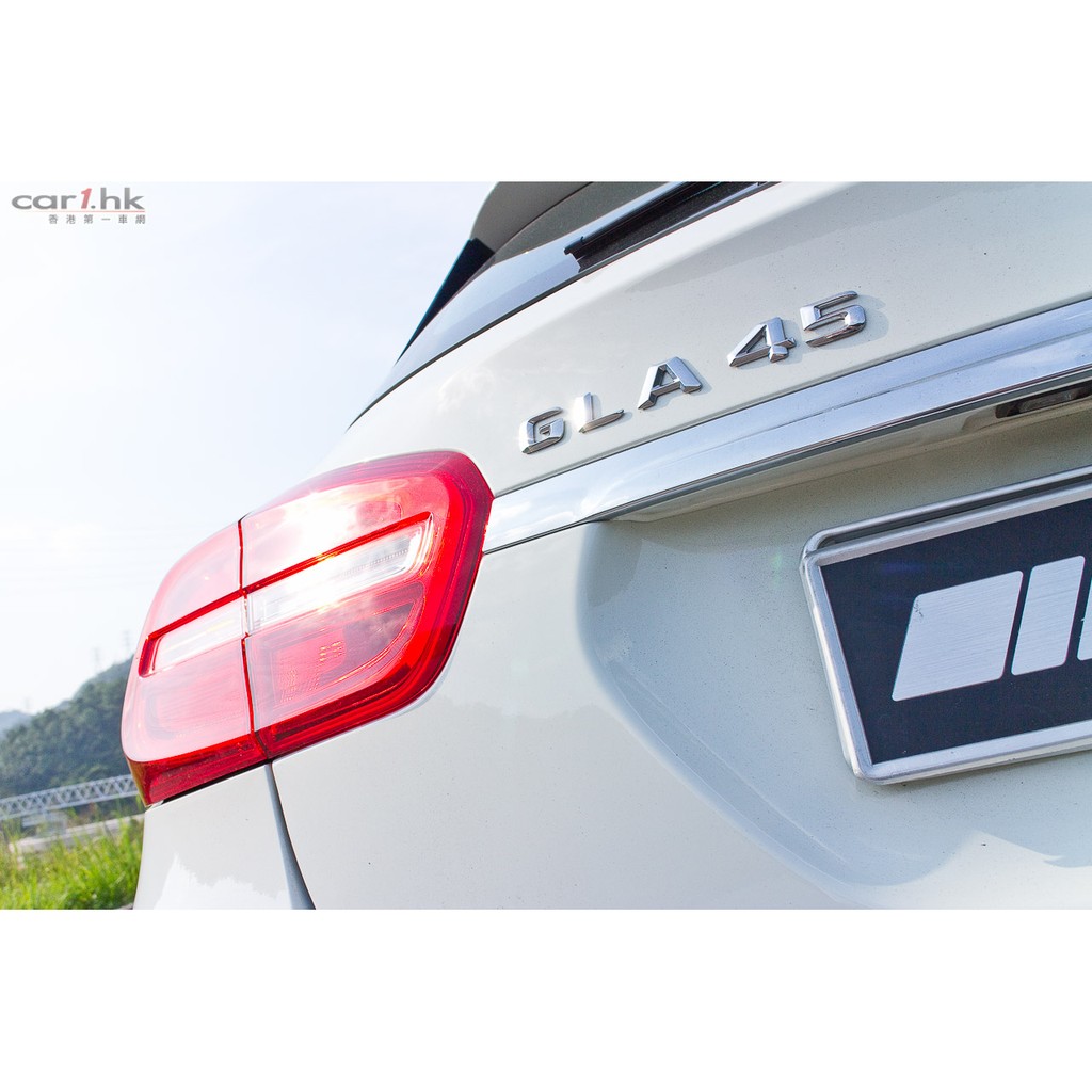~圓夢工廠~ 賓士 Benz GLA45 後車廂鍍鉻字貼 同原廠尖型款式 高度23mm 2015年後樣式