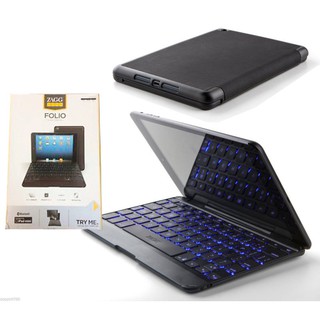 iPad mini 1 2 3 專用: 經典黑色款《臺北快貨》美國原裝 ZAGG Folio 藍芽背光鍵盤+保護套