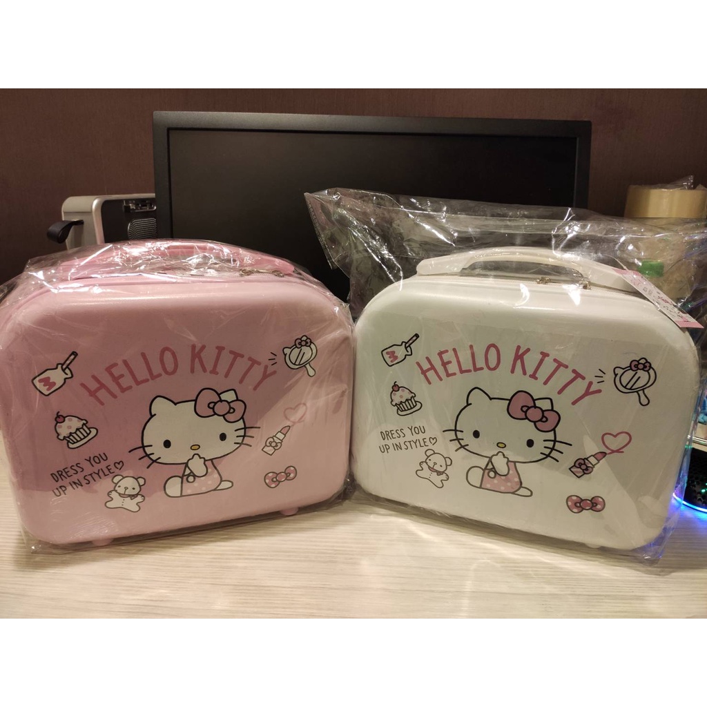 【正版授權】Hello Kitty 手提硬殼旅行化妝箱 行李箱 收納箱 14吋行李箱 貼身衣物 兩款現貨