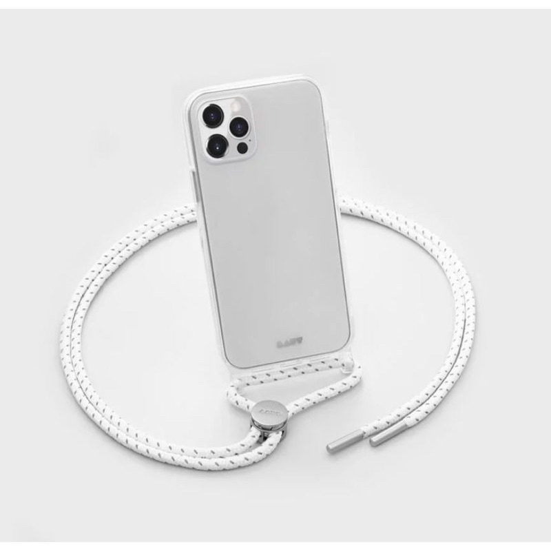 二手8成新LAUT iPhone 12 pro max CRYSTAL-X系列 繩索背帶手機殼