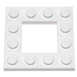 樂高 LEGO 白色 中空 4x4 薄板 64799 平板 顆粒 White Plate Modified Cutout