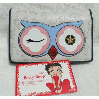 正品Betty Boop 貝蒂 眨眼貓頭鷹系列 中皮夾