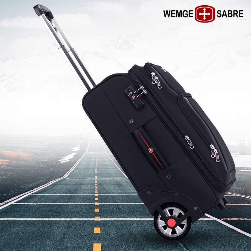 大拇指拉桿箱2021年新款瑞士軍刀單向輪行李箱結實耐用加厚20寸密碼箱男