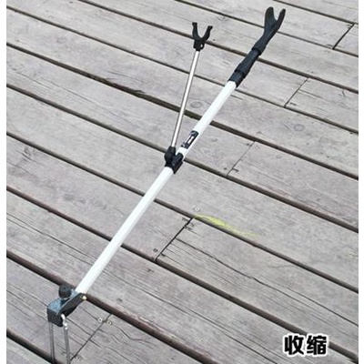 【蝦米米】釣魚竿支架 三節可伸縮1.3米1.5米鋁合金兩用炮台架 釣魚竿支架帶地插魚桿架漁具竿架桿