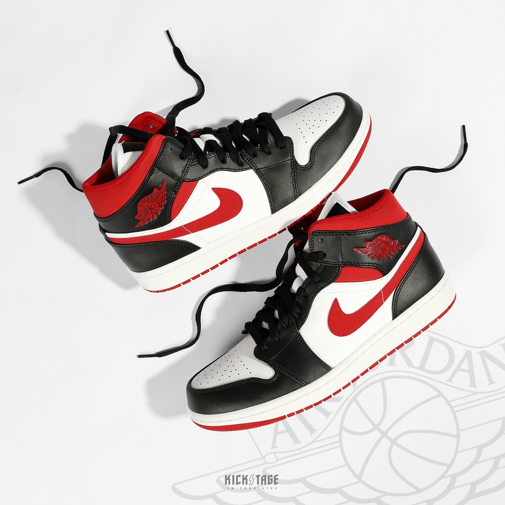 red and white jordan 1 mid