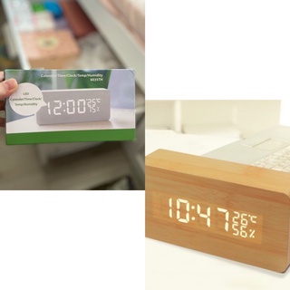 【快速寄出】全新 時鐘 鬧鐘 木質時鐘 簡約時尚 木頭時鐘 木頭鬧鐘 LED鐘 送USB線