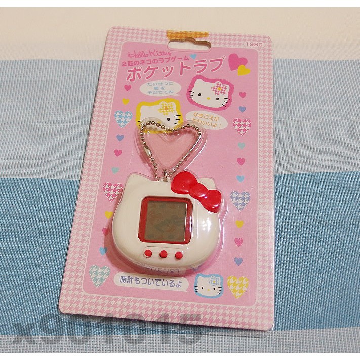 1997年 Hello Kitty 凱蒂貓 Pocket Love 兩隻貓咪戀愛養成 電子玩具 電子機 電子雞 童年回憶