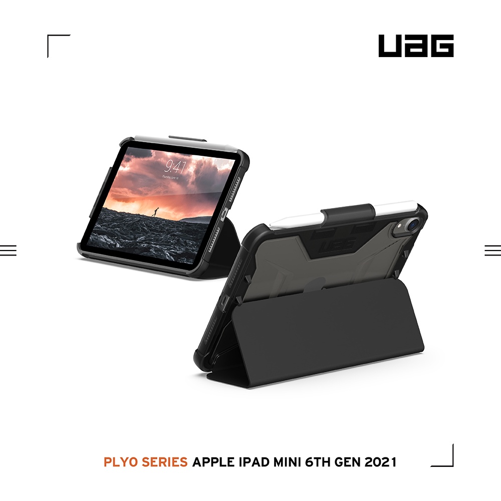 【UAG】iPad mini 6 (2021)耐衝擊全透保護殻-黑 (美國軍規 防摔殼 平板殼 保護套)