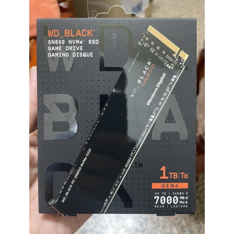 WD 黑標 SN850 1TB M.2 NVMe PCIe SSD固態硬碟(WDS100T1X0E)】