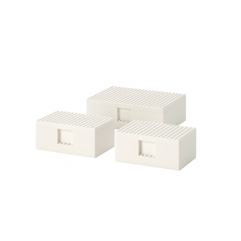 IKEA X LEGO 聯名收納盒「BYGGLEK LEGO®積木遊戲盒 3件組（17x6cm一件、13x6cm兩件）