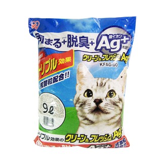 (3包免運組) ★Petshop寵物網★ IRIS-KFAG-90抗菌貓砂9L(約8公斤) 皂土 礦物