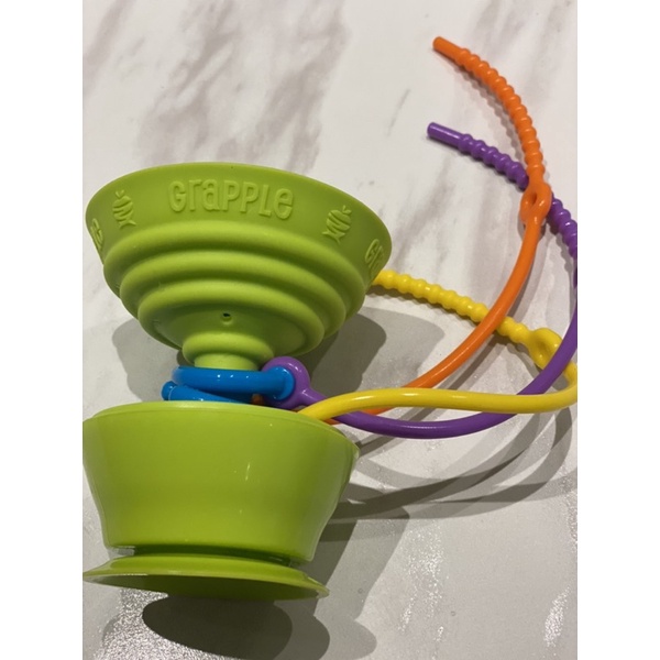 美國Grapple矽膠 三爪固定玩具吸盤 玩具不掉掉繩/固齒磨牙器